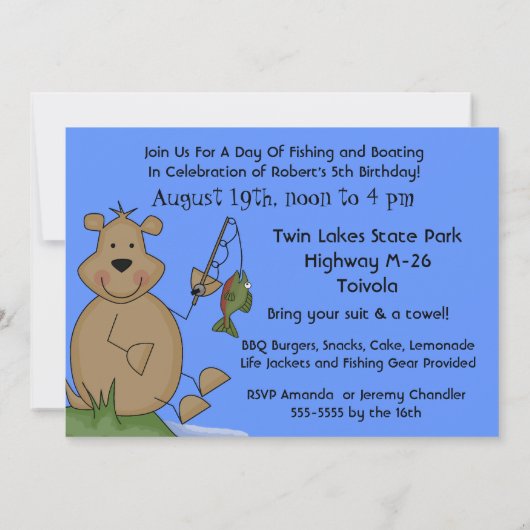 Laten we de Aangepaste uitnodiging van de Dag van  (Achterkant)