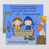 Laten we de Aangepaste uitnodiging van de Dag van  (Voorkant / Achterkant)