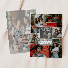 Laten we de afgestudeerden vieren! Foto Collage Af Kaart