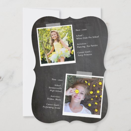 Laten we de Afstuderen Chalkboard Afstudeerder Par Kaart (Achterkant)