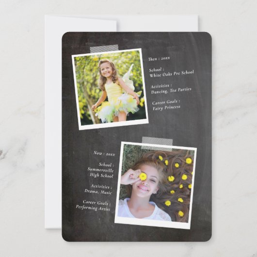 Laten we de Afstuderen Chalkboard Afstudeerder Par Kaart (Achterkant)