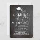 Laten we de Afstuderen Chalkboard Afstudeerder Par Kaart (Voorkant)