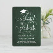 Laten we de Afstuderen Chalkboard Afstudeerder Par Kaart (Staand voorkant)