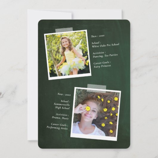 Laten we de Afstuderen Chalkboard Afstudeerder Par Kaart (Achterkant)