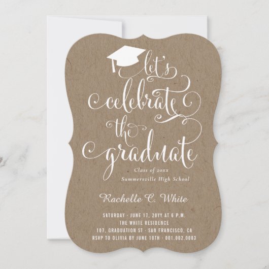 Laten we de Afstuderen Chalkboard Afstudeerder Par Kaart (Voorkant)