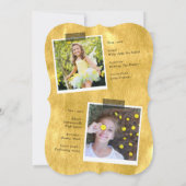 Laten we de Afstuderen Gold Chic Afstudeerder Part Kaart (Achterkant)