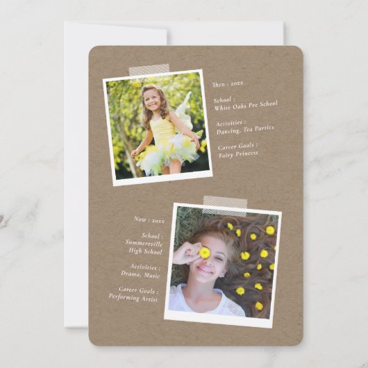 Laten we de Afstuderen Kraft Afstudeerder Partij v Kaart (Achterkant)