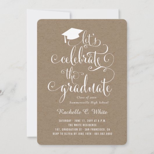 Laten we de Afstuderen Kraft Afstudeerder Partij v Kaart (Voorkant)