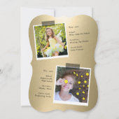 Laten we de Afstuderen 'Metallic Gold Party' viere Kaart (Achterkant)