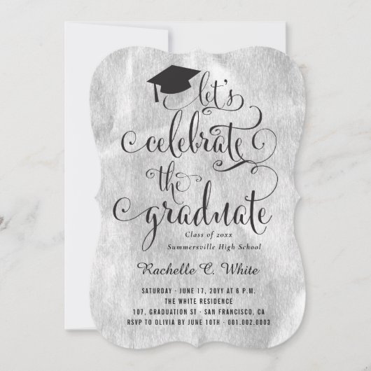 Laten we de Afstuderen Zilveren Partij van het Afs Kaart (Voorkant)