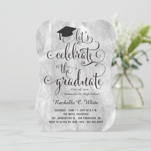 Laten we de Afstuderen Zilveren Partij van het Afs Kaart (Staand voorkant)