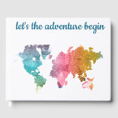 Laten we De Avontuur Beginnen Geometrische Wereldk Gastenboek (Voorkant)