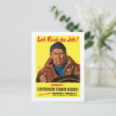 Laten we de baan afmaken! briefkaart (Staand voorkant)