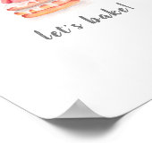 LATEN WE DE BAKE-poster voor aardbeien Poster (Hoek)