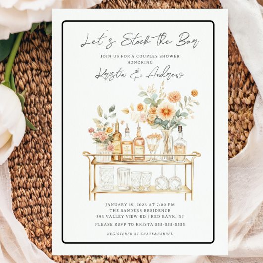 Laten we de Bar Couples Douche opslaan Kaart