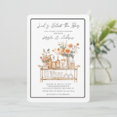 Laten we de Bar Couples Douche opslaan Kaart (Staand voorkant)