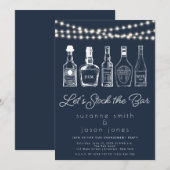 Laten we de bar verlovingsfeestuitnodiging opslaan kaart (Voorkant / Achterkant)