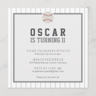 Laten we de Baseball Birthday Party spelen Kaart