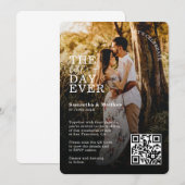 Laten we de beste dag ooit QR code bruiloft vieren Kaart (Voorkant / Achterkant)