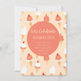 Laten we de 'Birthday Ice Cream Cone Pattern' vier Kaart