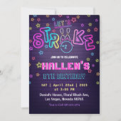 Laten we de Birthday Party strike Bowling halen Kaart (Voorkant)