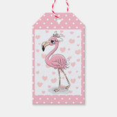 Laten we de Birthday Party van Flamingle Meisje vi Cadeaulabel (Voorkant)