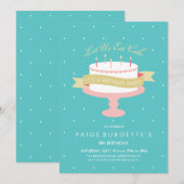 Laten we de Birthday-uitnodiging tot het eten van  (Voorkant / Achterkant)