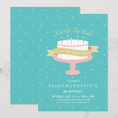 Laten we de Birthday-uitnodiging tot het eten van  Kaart (Voorkant / Achterkant)