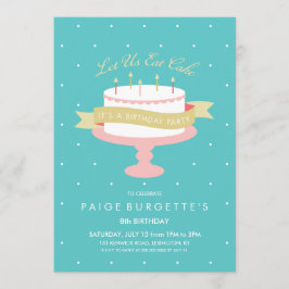 Laten we de Birthday-uitnodiging tot het eten van Kaart