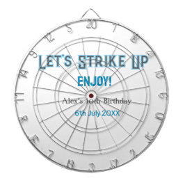 Laten we de blauwe grijze Happy 10-verjaardagsnaam Dartbord