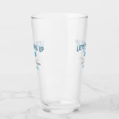 Laten we de blauwe grijze Happy 10-verjaardagsnaam Glas (Links)