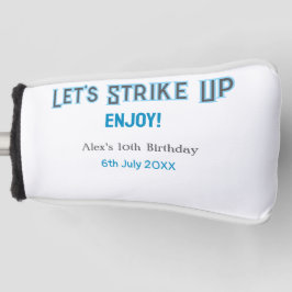 Laten we de blauwe grijze Happy 10-verjaardagsnaam Golfheadcover