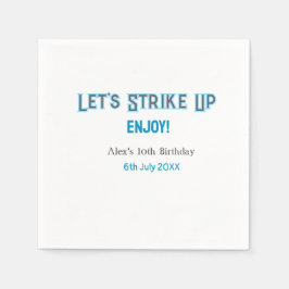 Laten we de blauwe grijze Happy 10-verjaardagsnaam Servet