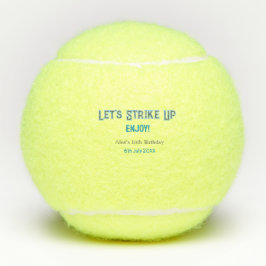 Laten we de blauwe grijze Happy 10-verjaardagsnaam Tennisballen