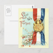 Laten we de bloemen van de herdenkingsdag vergeten briefkaart (Voorkant / Achterkant)