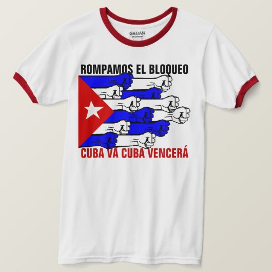 LATEN WE DE BLOKKADE ONDERBREKEN T-SHIRT (Design voorkant)