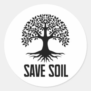 Laten we de bodembeweging redden om de aarde te re ronde sticker