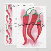 Laten we de boel wat pittiger maken bedankkaart (Voorkant / Achterkant)