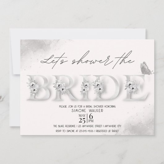 Laten we de Bride Floral Vrijgezellenfeest Invita Kaart (Voorkant)