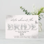 Laten we de Bride Floral Vrijgezellenfeest Invita Kaart (Staand voorkant)