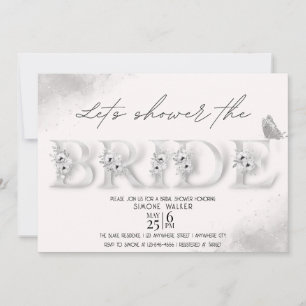 Laten we de Bride Floral Vrijgezellenfeest Invita  Kaart