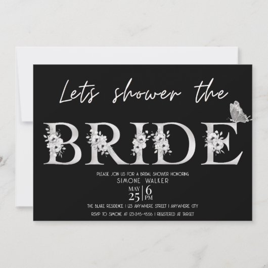 Laten we de Bride Floral Vrijgezellenfeest Invita  Kaart (Voorkant)