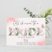 Laten we de bride Floral Vrijgezellenfeest tonen Kaart (Staand voorkant)