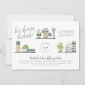 Laten we de Bride Modern Greenery Houseplanten ton Kaart (Voorkant)