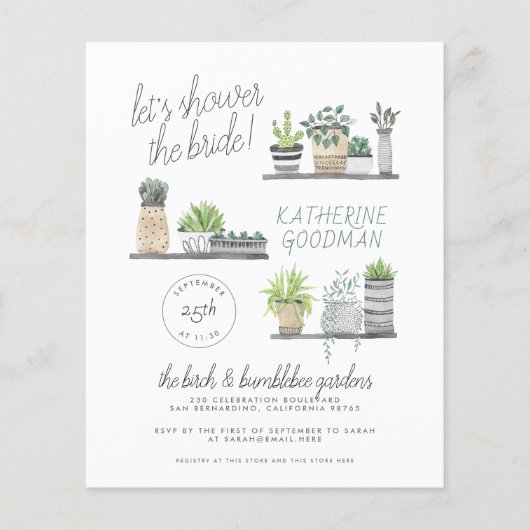 Laten we de bride tonen | Begroting Boho Houseplan (Voorkant)