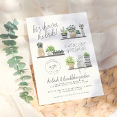 Laten we de bride tonen | Modern Boho Houseplant Kaart