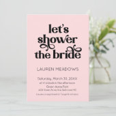 Laten we de Bride Typografie-uitnodiging tonen Kaart (Staand voorkant)