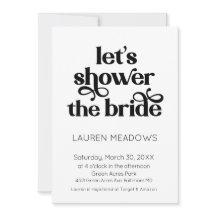 Laten we de bruid typografie douchen