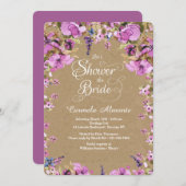 Laten we de bruid uitnodiging douchen (Voorkant / Achterkant)