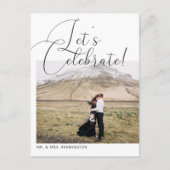 Laten we de bruiloft vieren aankondigingskaart (Voorkant)